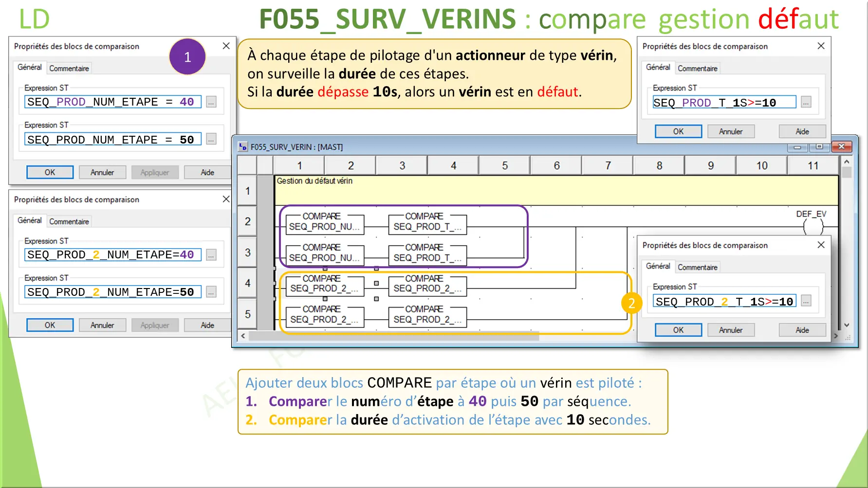 ST F055_SURV_VERINS : compare